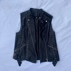 Black Biker Jacket Vest⛓️
